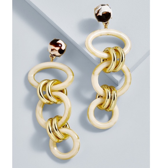 NEW!! Baublebar Fabella Linked Drop Resin Earrings - Picture 3 of 4